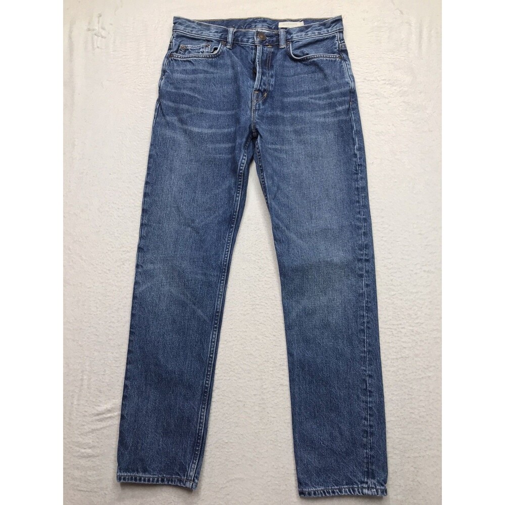 ALLSAINTS Dean Jean Men 28x28 Button Fly 100% Cotton Whisker Faded Slim Fit
